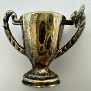 Antique Edwardian 800 silver trophy cup award charm pendant 2.80 grams